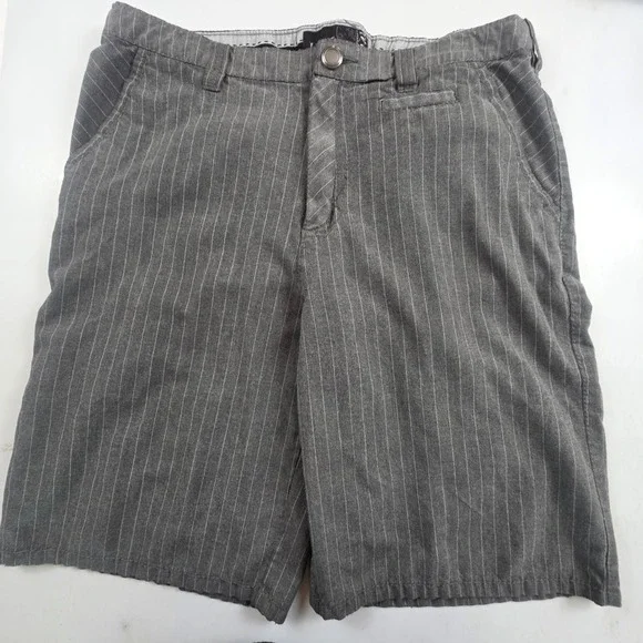 BKE Carlisle Pinstripe Shorts Mens 34 Heather Grey Regular Fit Casual 26581AM