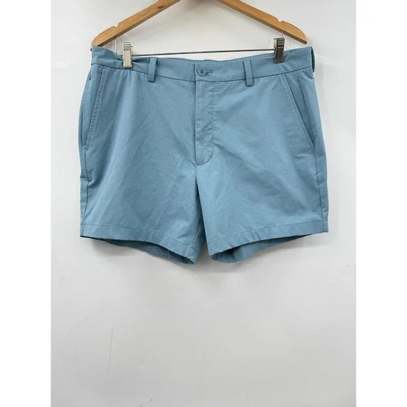 Vineyard Vines OTG On-The-Go Shorts Mens 34 Blue Performance Stretch Golf 7 Inch