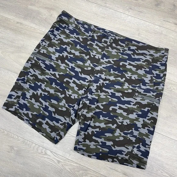 Eddie Bauer Flexion Amphib Camo Shorts Men's Sz 42 Outdoor
