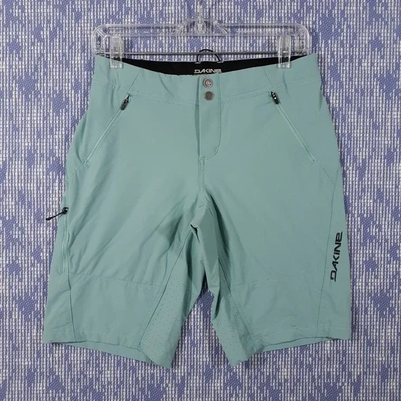 Dakine Mountain Biking Shorts Size Small Adjustable Waist Turquoise