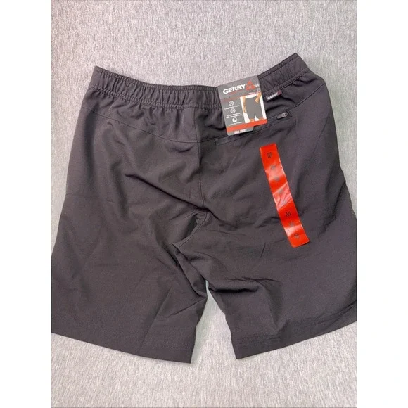GERRY MEN'S TRAIL SHORT LIGHT WEIGHT PERFORMANCE ACTIVE 4 POCKETS  SIZE M, BLACK