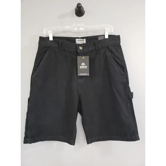 NWT Caterpillar Workwear Shorts Size LARGE Pitch Black CAT WORK  MENS CARPENTER