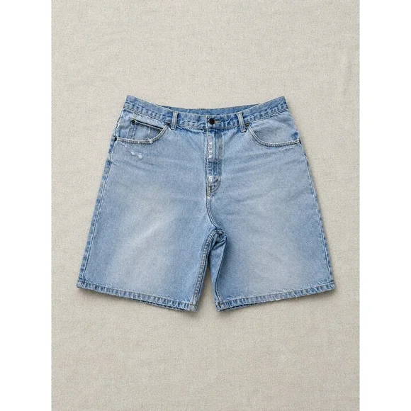 Britannia Vintage Denim Shorts Men's 38 Light Wash 100% Cotton Casual Jean Short