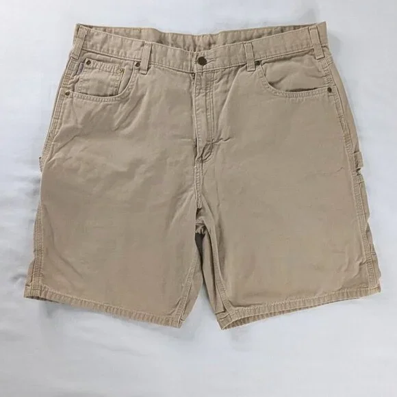 Carhartt Tan Cargo Pocket Utility Shorts Spring Summer Khaki
