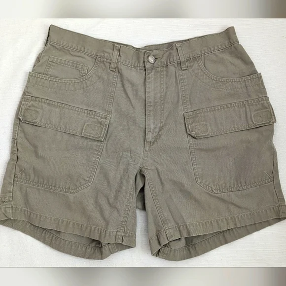 REI Cargo Mans  Cargo Pockets Hiking Outdoor Khaki Short  Size 36
