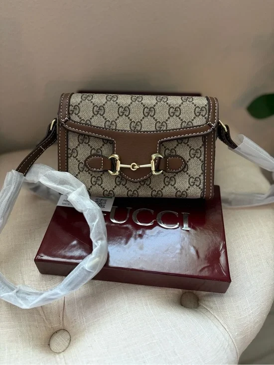 Brown GG Canvas Small Shoulder Bag
