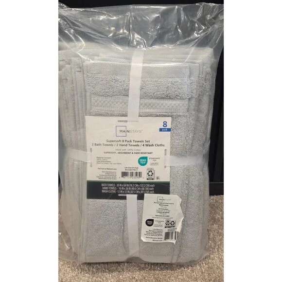 Mainstays 8 piece towel set
