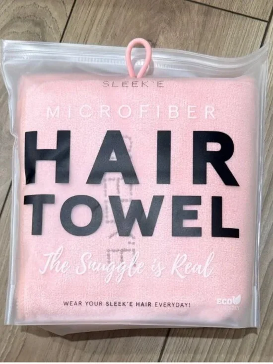 SLEEK'E MICROFIBER HAIR TOWEL  - PINK - ORANGE - BRAND NEW - SEALED