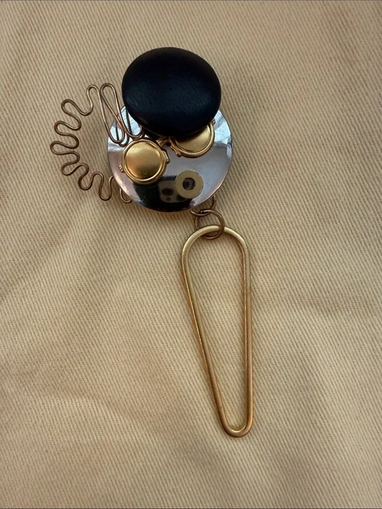 Mixed Metals Decorative Pin or Scarf Clip - Women Accessories