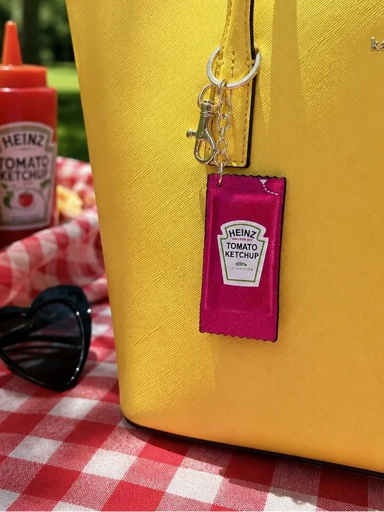 Heinz Tomato Ketchup Packet Bag Charm Keychain