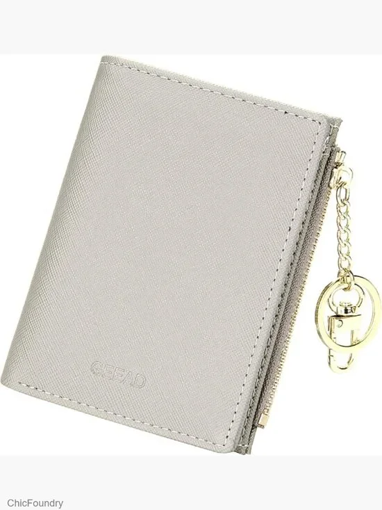 Bifold Slim Wallet Zipper Coin Purse Card Holder Women