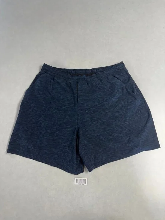 WORN Lululemon Mens Running Workout Training Liner Shorts Navy Blue Size XXL