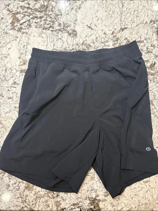 lululemon athletica Men's Black Athletic Shorts with Logo