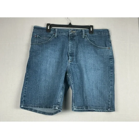 Lee Y2K Denim Shorts Mens 38 Blue Regular Fit Made In Mexico