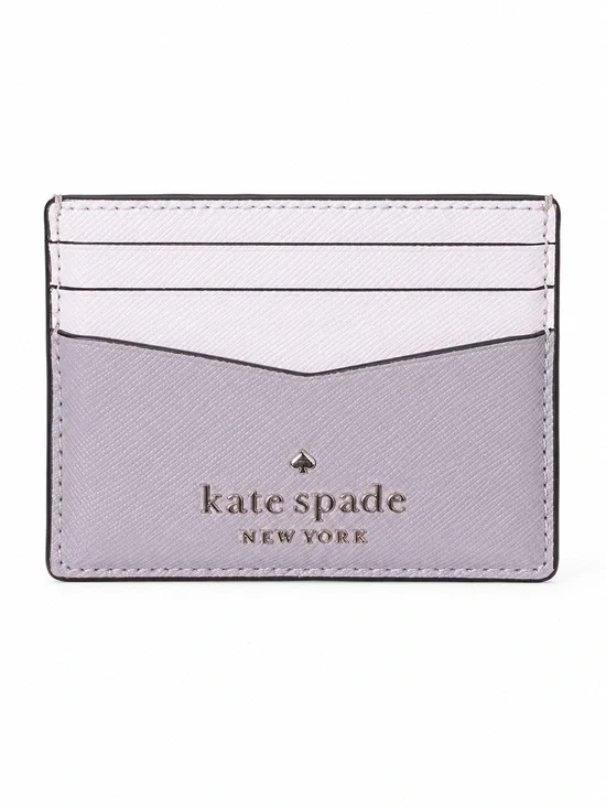 kate spade New York grey Two-Tone Card Holder