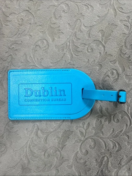 Dublin Convention Bureau Bright Blue Luggage Tag