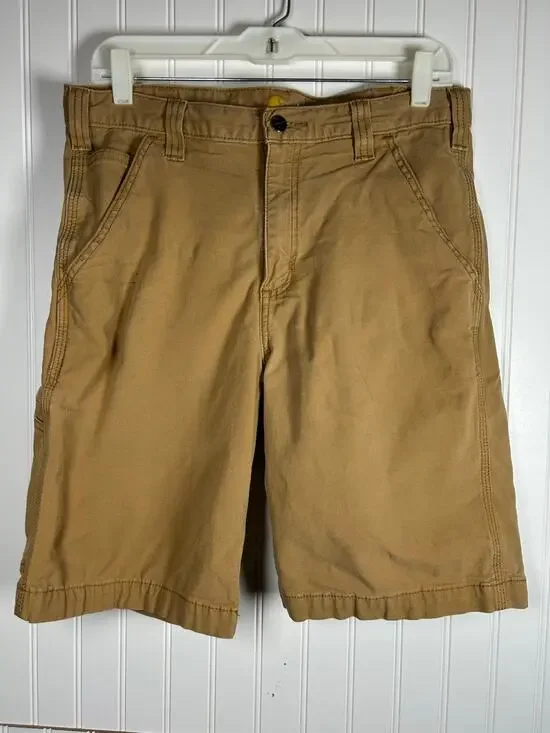 Carhartt Shorts Men Size 32 Brown khaki Rugged Flex Rigby 102514 Relaxed Fit