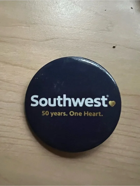 Southwest 50 Years One Heart Navy Promotional Pin