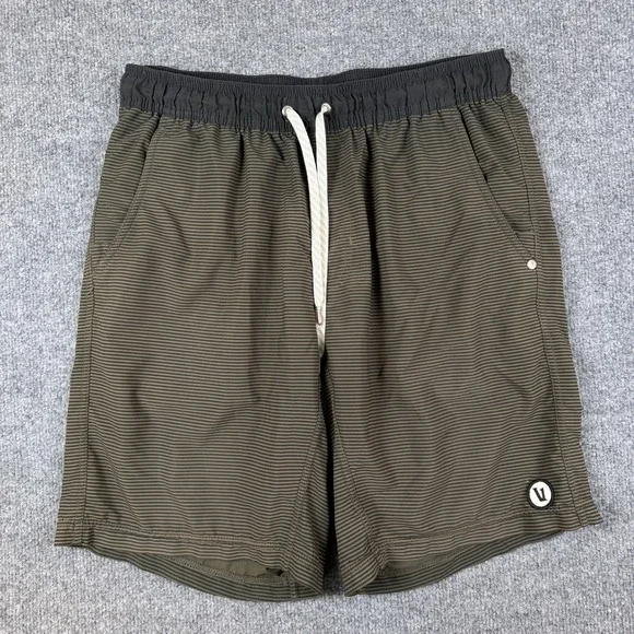 Vuori Kore Shorts Mens M Brown Striped 8