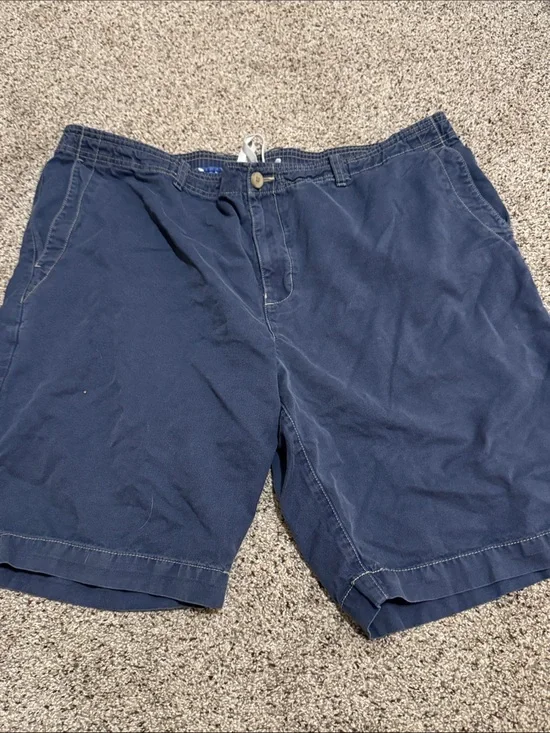 Tommy Bahama Men’s Navy Blue Flat Front Shorts with White Drawstrings size XXL