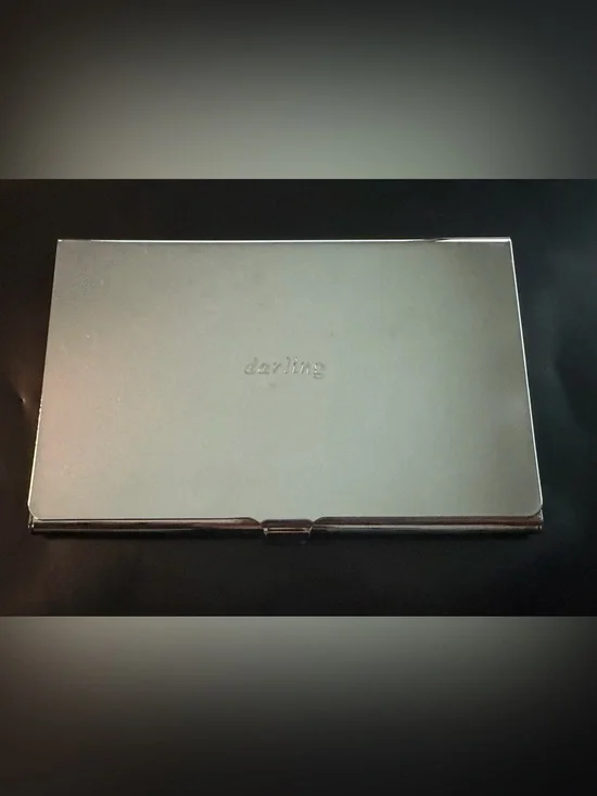 Silver Kate Spade 'darling' Metal Business Card Holder
