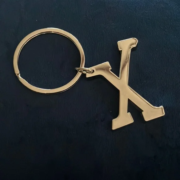 Silver Keychain with Letter X -‎ heavy-duty