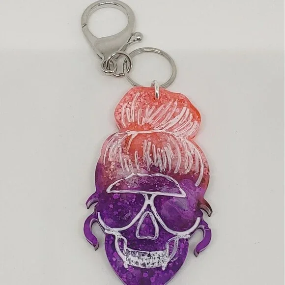 Keychains Women's Skulls Tie dye