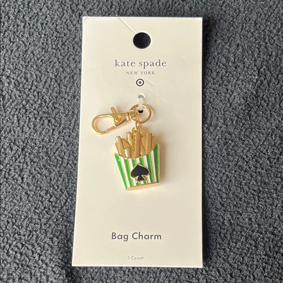 NWT Kate Spade French Fry Bag Charm Keychain