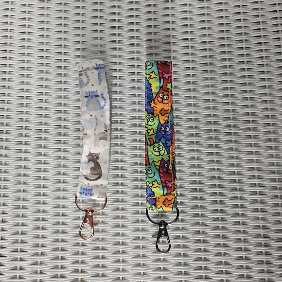 Colorful Cartoon Cats Keychain Set