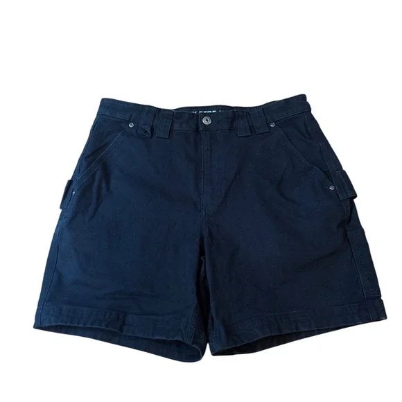 Duluth Trading Co Flex Fire Hose Shorts Mens Black Utility Cargo Work SIZE 34