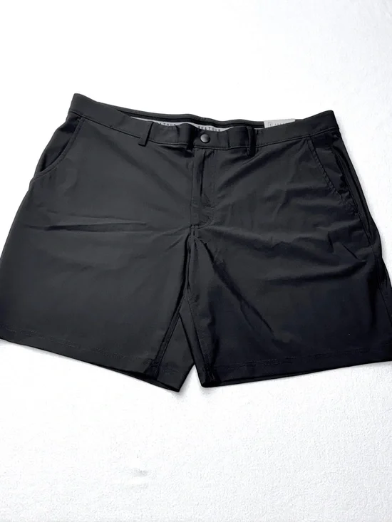 PGA Tour Flat Front Shorts Men’s XL Black Active Waist NWT