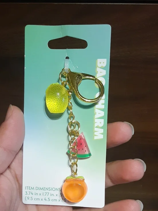 Fruit and Kitty Charm Keychain