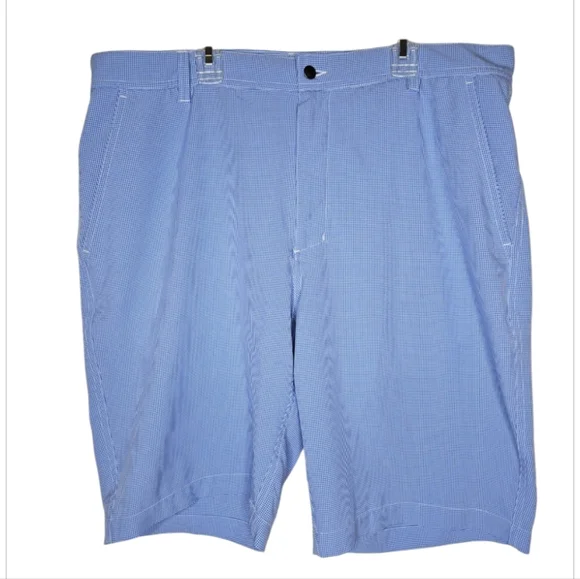 FootJoy Men's Lt Blue Mini Check Performance Golf Shorts Size 36