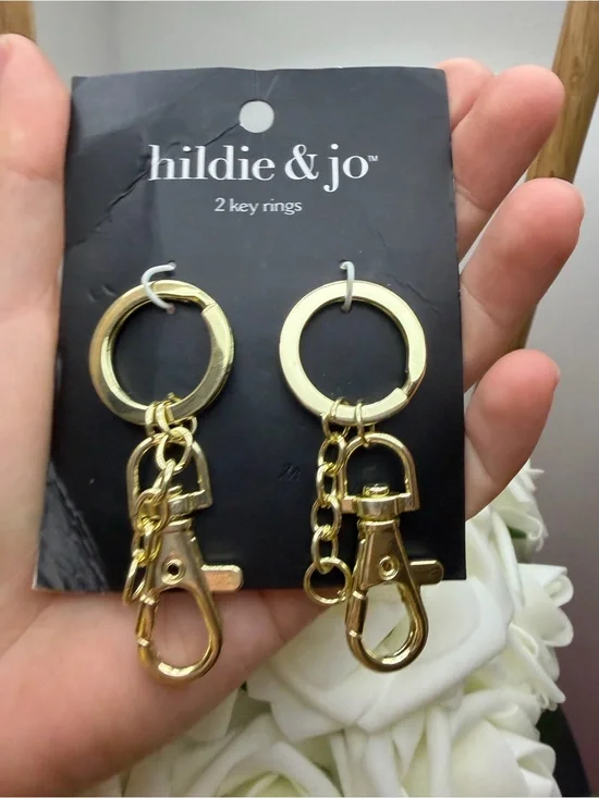 Gold Key Ring Set - 2 Pack