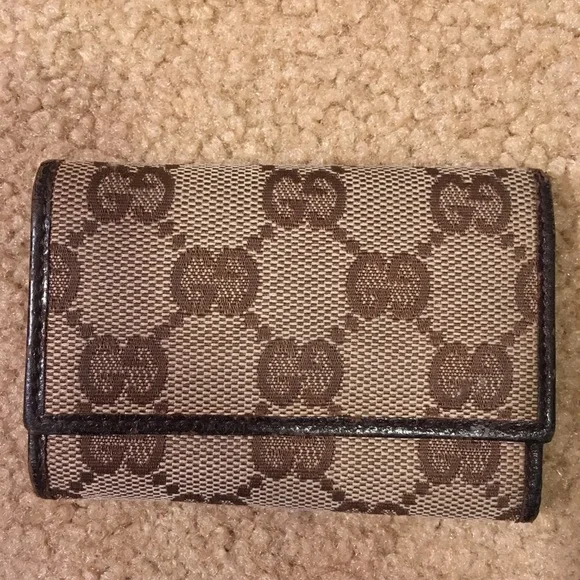Gucci Brown GG Monogram Key & Card Holder