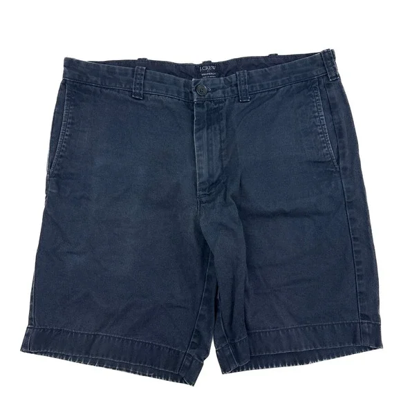 J.Crew Gramercy Chino Shorts Mens 34W Dark Navy Blue Cotton 9 Inch Inseam