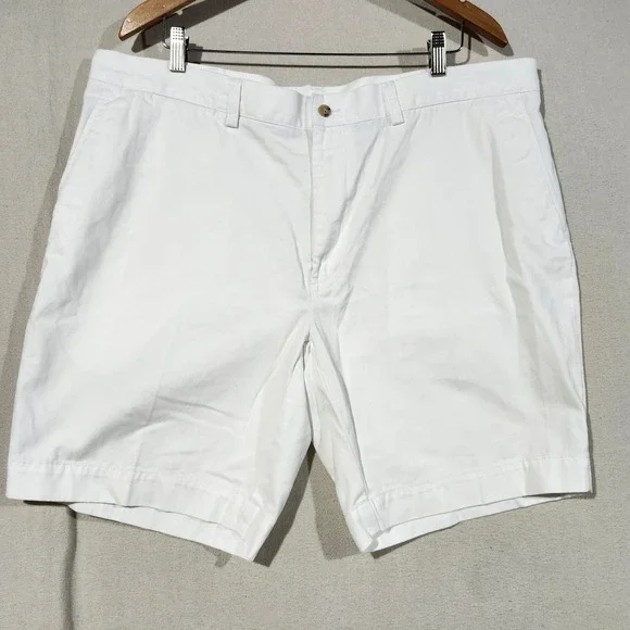 Polo Ralph Lauren Mens Classic Fit 9 Inch Chino Shorts White Size 42 Cotton