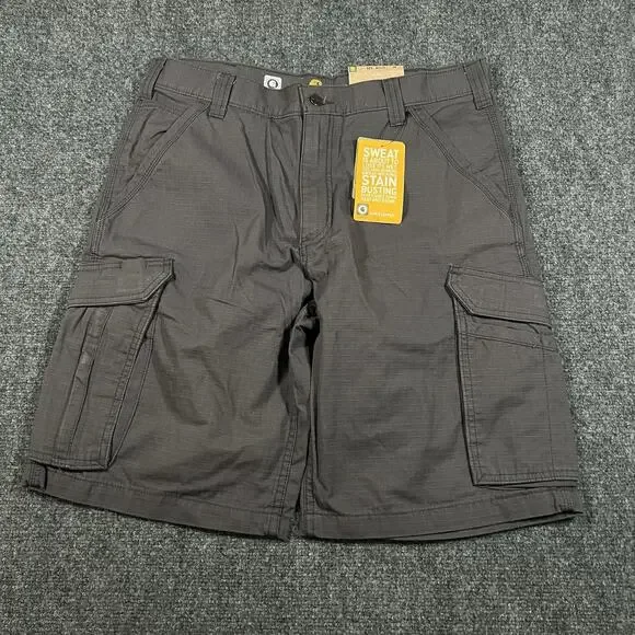 NEW Carhartt Relaxed Fit Force Tappen Cargo Shorts Men's 34 Utility Gray Cotton