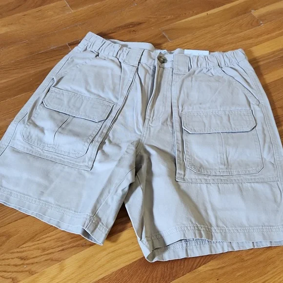 Side Elastic Cargo Pants - Beige