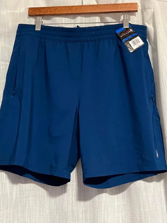 NWT Spyder Active Performance Shorts Blue Men's L
