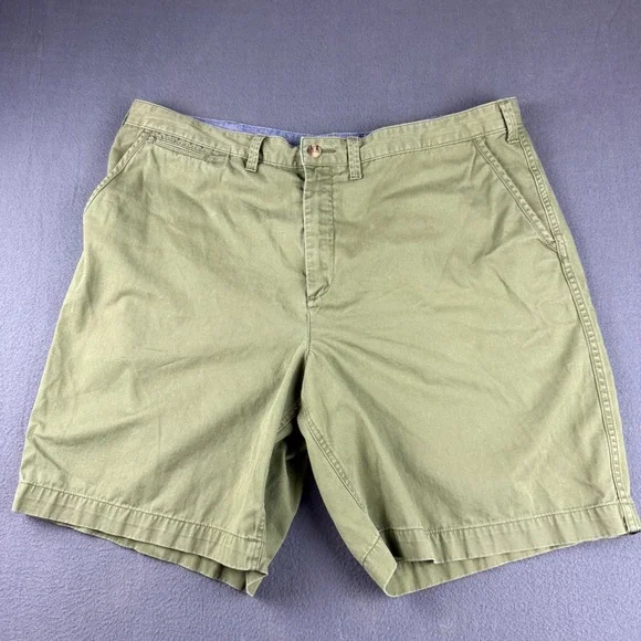 Polo Ralph Lauren Shorts Mens 40 Green Relaxed Fit Chino Twill Flat Front Cotton