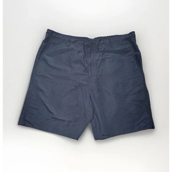 American Fishing Tackle Co. Blue Nylon Men's Shorts Size 40 Drawstring Pockets