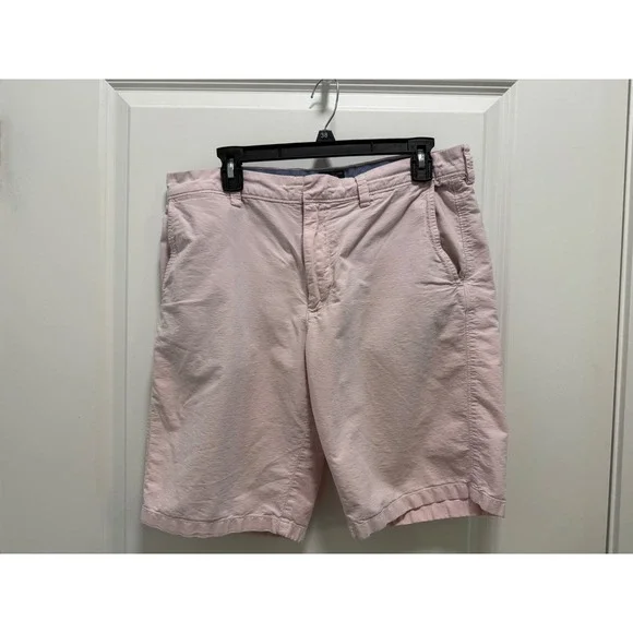 J.Crew Club Mens Light Pink Chino Shorts Size 33 Flat Front 10.5 Inch Inseam