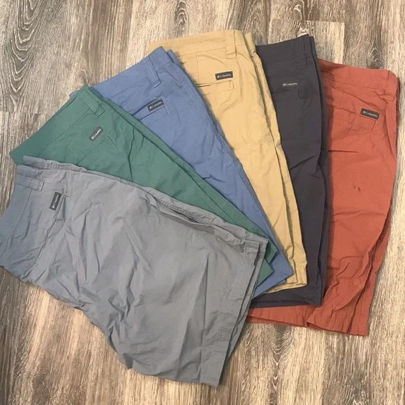 Columbia Men's Shorts - Gray, Green, Blue, Yellow, Navy, Rust