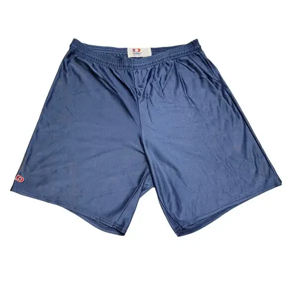Vtg Dodger Nylon Gym Shorts Mens L Navy Blue D Logo Athletic Made in USA READ