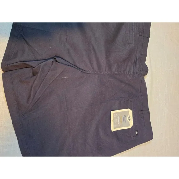 Dockers Mens Ultimate Short Big & Tall Navy Black Supreme Flex Chino Shorts 52