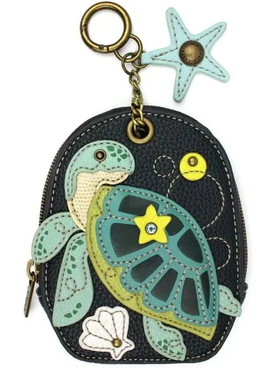 RFID Mini Coin Purse Keychain - Cute Turtle Card Holder & Accessory for