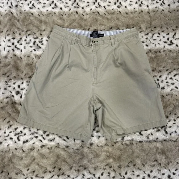 Vintage TOMMY HILFIGER Shorts Men 34 Beige Khaki Chino‎ Casual Outdoor Y2K