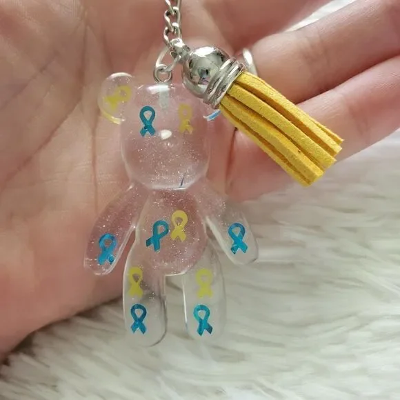 Down Syndrome Awareness Bear Keychain