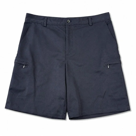 IZOD Golf Shorts Mens 36 Navy Blue Cargo XFG Performance Classic Zip Pocket